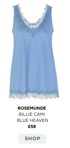 Rosemunde: Silk and Lace Camisole with Lace Trim at Bottom (Many